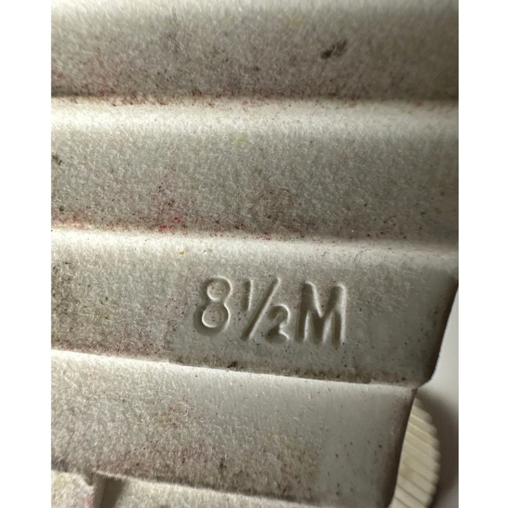 G‎ by Guess GBG Black Elastic Ankle Strap Sandals Wedges Gold Logo Accent 8.5